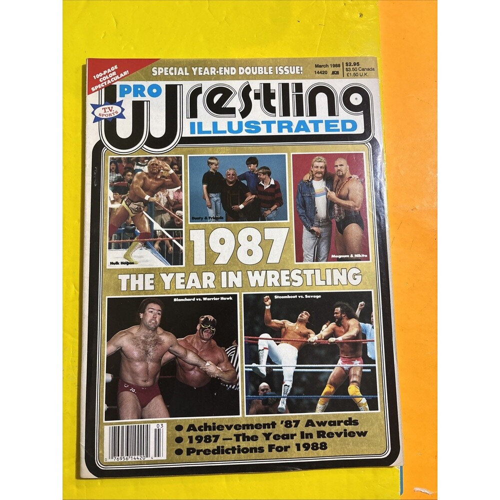 Pro Wrestling Illustrated PWI Magazine  - March 1988 -  Year in Wrestling 1987